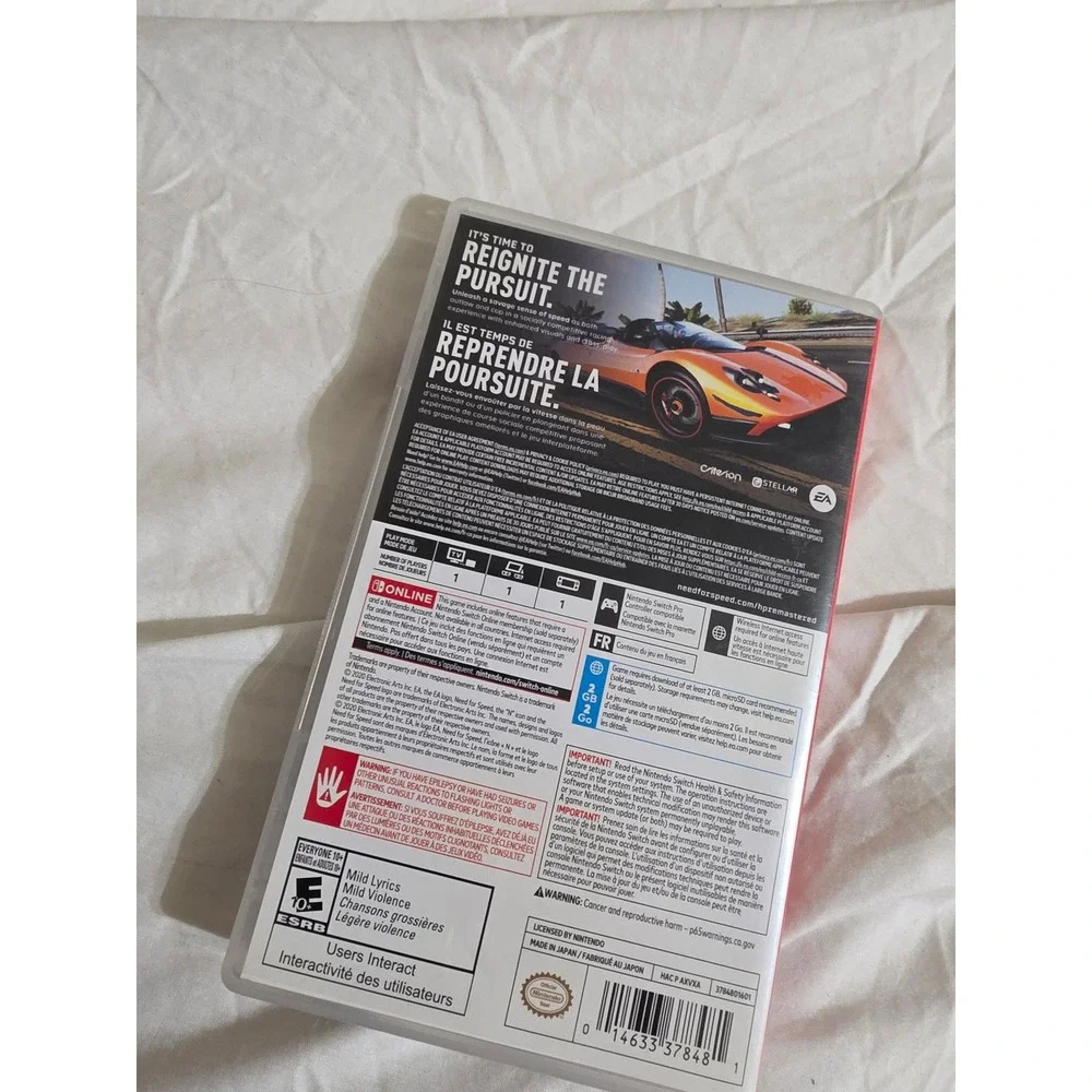Need for Speed Hot Pursuit Remastered Nintendo Switch EA Racing Game Physical